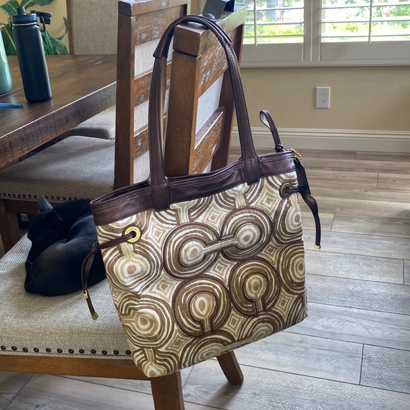 Coach All weather Tote fall colors - Picture 1 of 7